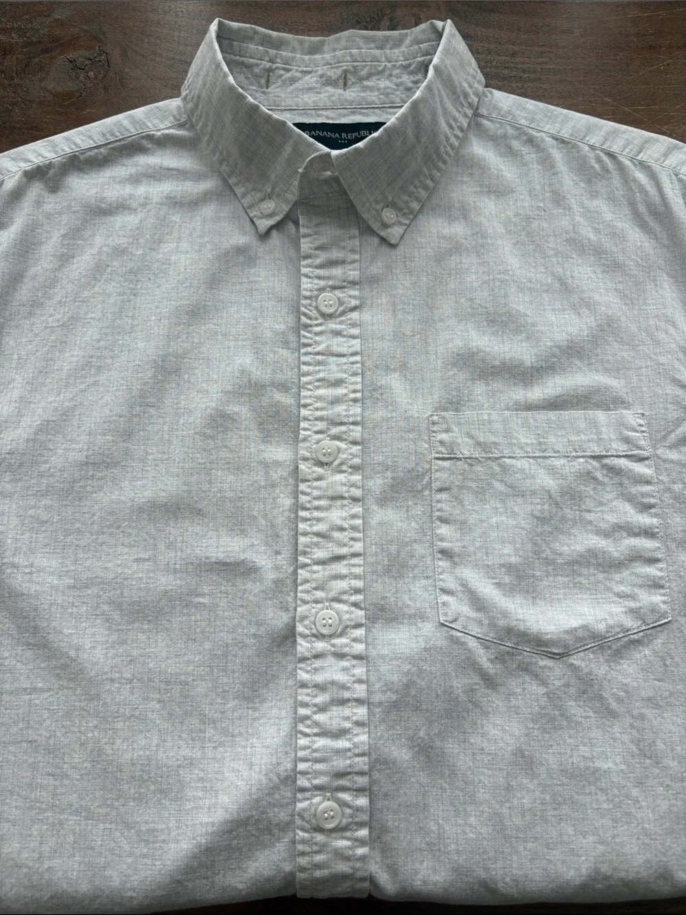 Banana Republic Men’s Cotton Light Gray Shirt